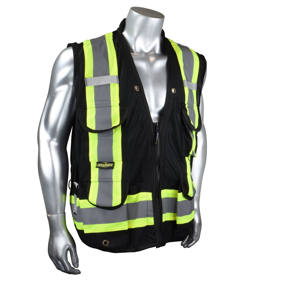 Radians SV030X-1 Heavy Duty 12-Pocket Cruiser Vest with Back Pouch X-Back
