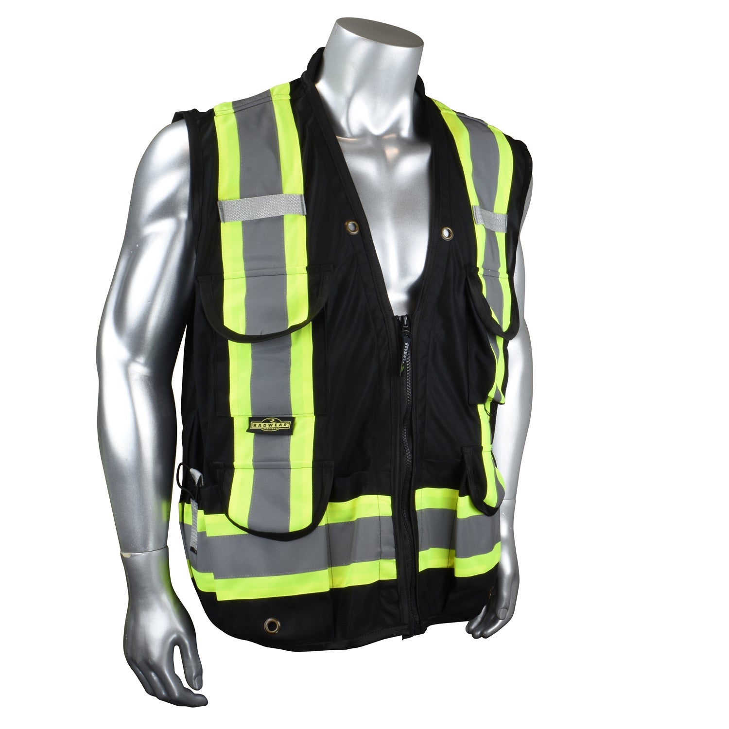 Radians SV030X-1 Heavy Duty 12-Pocket Cruiser Vest with Back Pouch X-Back
