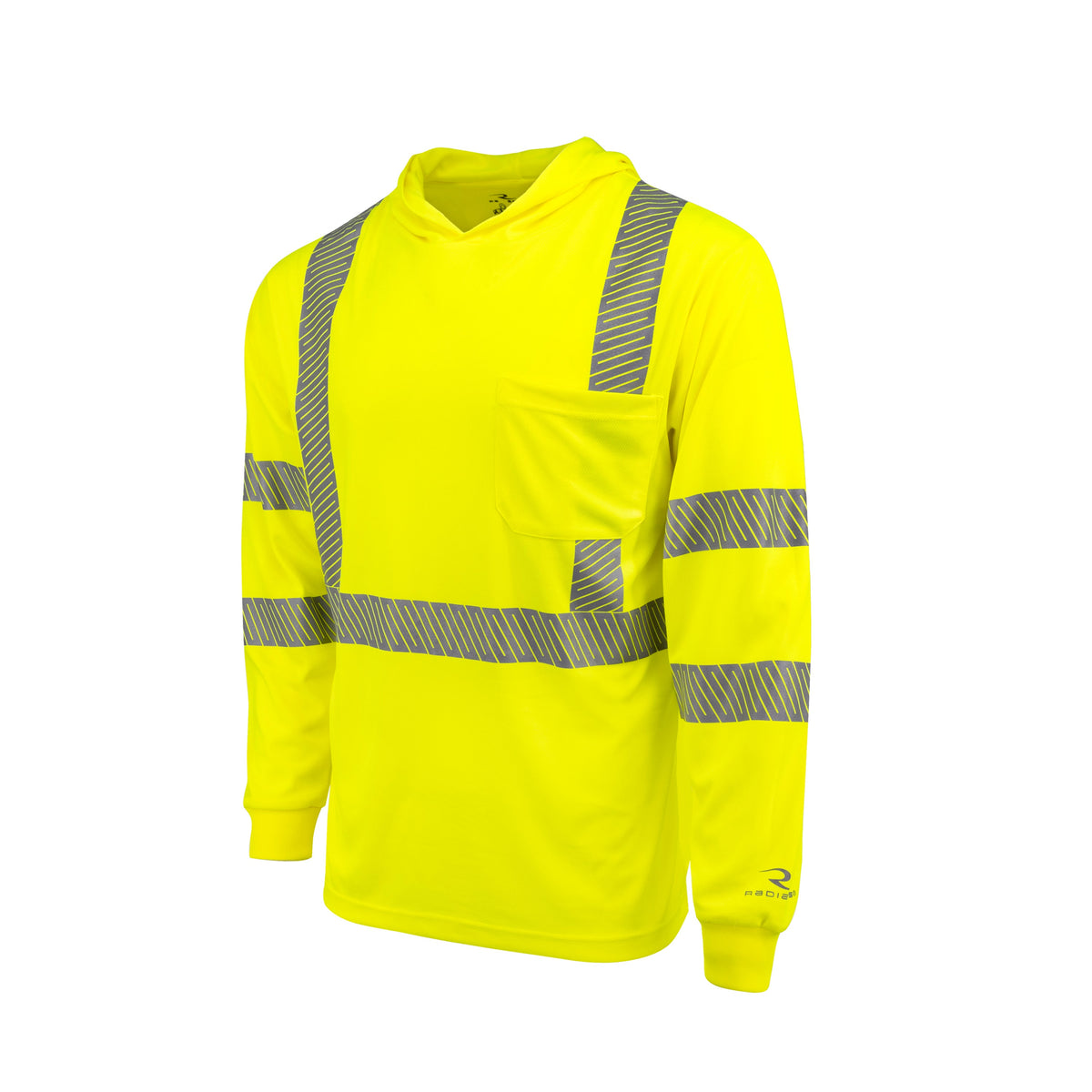 Radians ST61-3 Hooded Type R Class 3 Mesh Long Sleeve T-Shirt w/ UV Protection