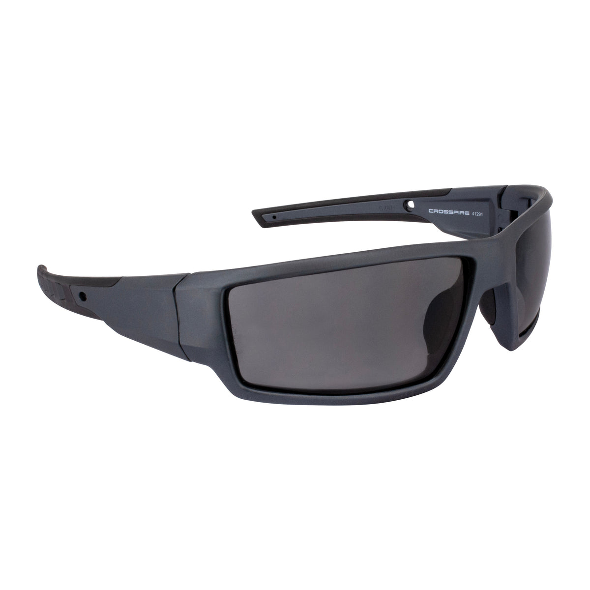Crossfire Cumulus Premium Safety Eyewear - Aluminum Gray Frame - Smoke Lens