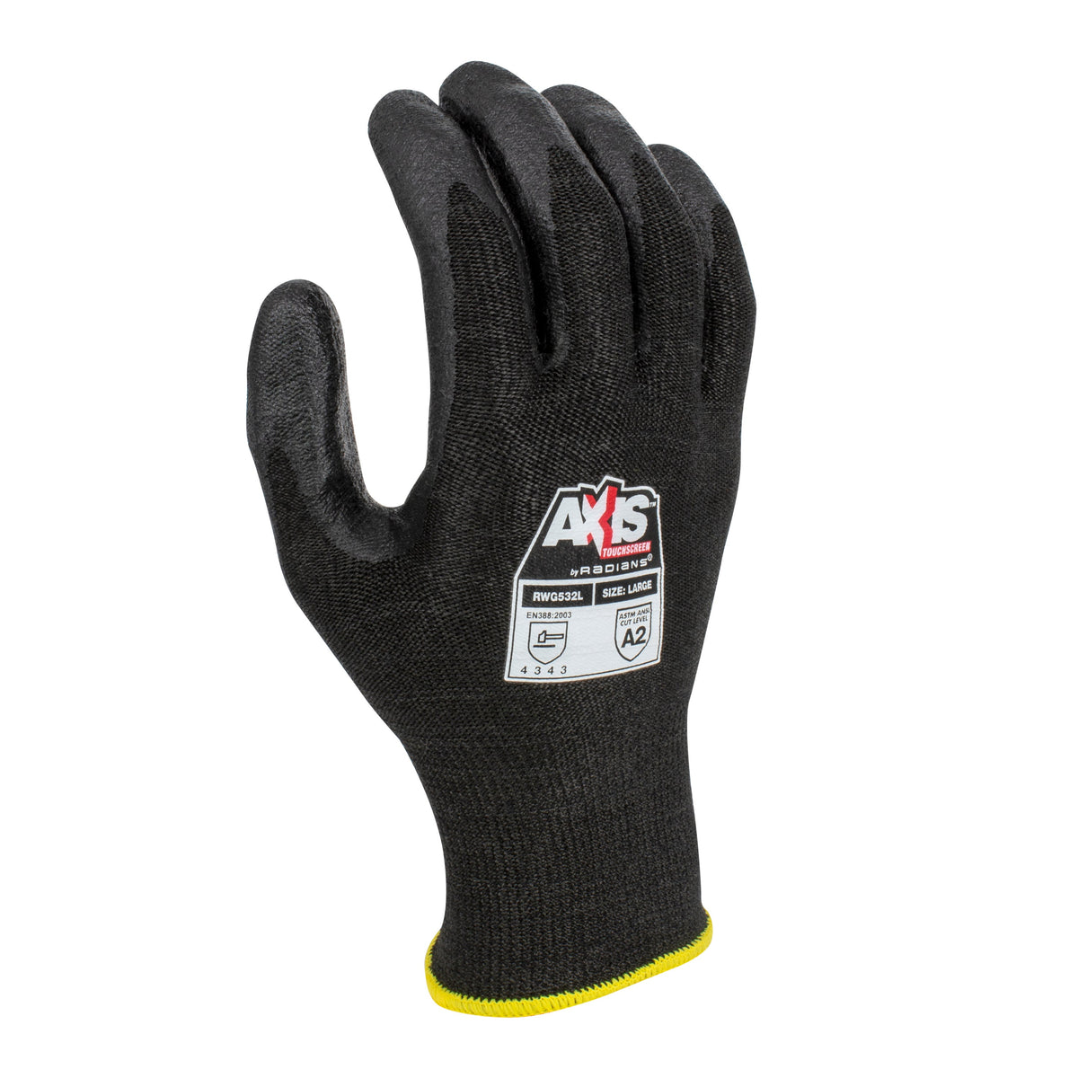 Radians RWG532 AXIS™ Cut Protection Level A2 Touchscreen Work Glove