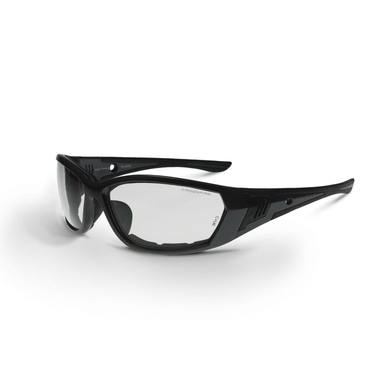 Crossfire 710 Foam Lined Safety Eyewear - Pearl Gray Frame - Clear Anti-Fog Lens