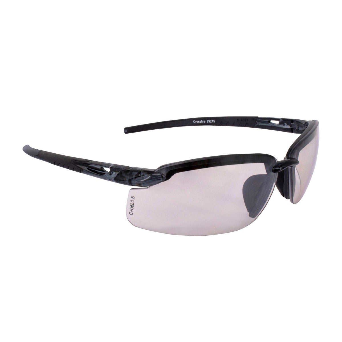 Crossfire ES5 Premium Safety Eyewear - Matte Black Frame - Indoor/Outdoor Lens