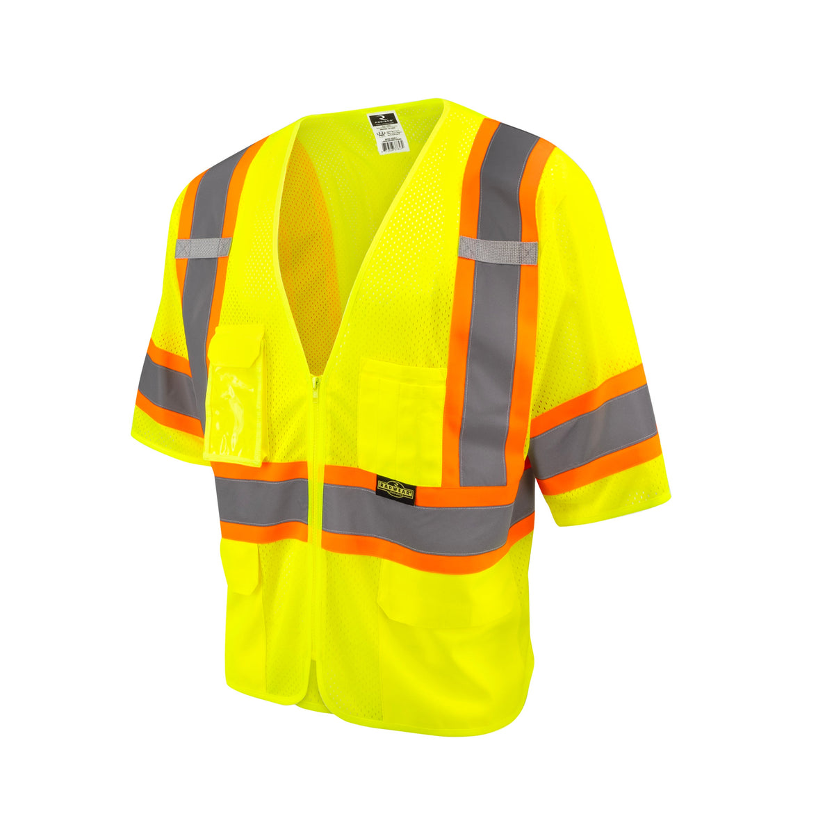 Radians SV232-3 Two Tone Surveyor Type R Class 3 Mesh Safety Vest with Dual Side Zippers