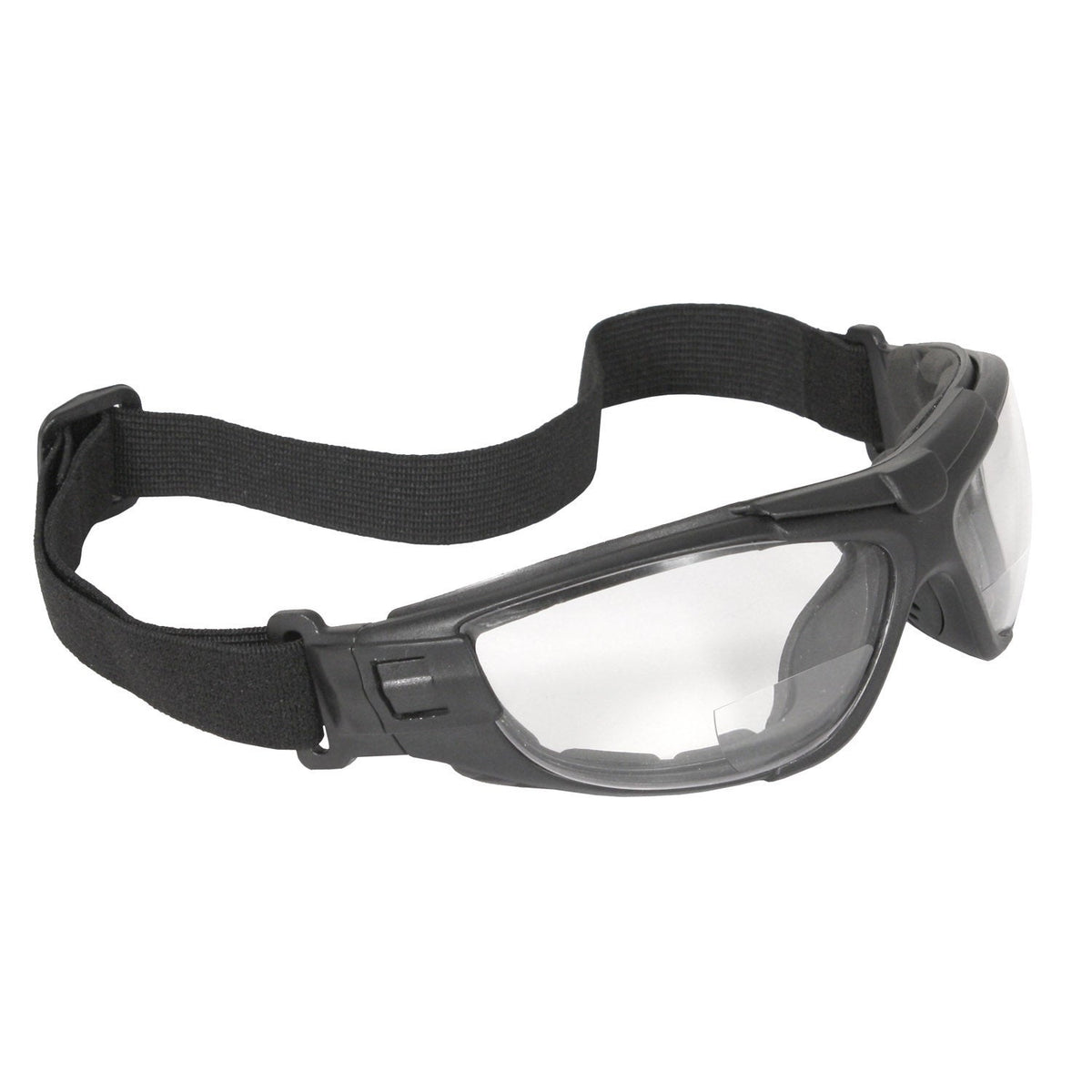Radians Cuatro™ 4-in-1 Foam Lined Magnifier Safety Eyewear - Black Frame - Clear Anti-Fog Lens - 1.5 Diopter