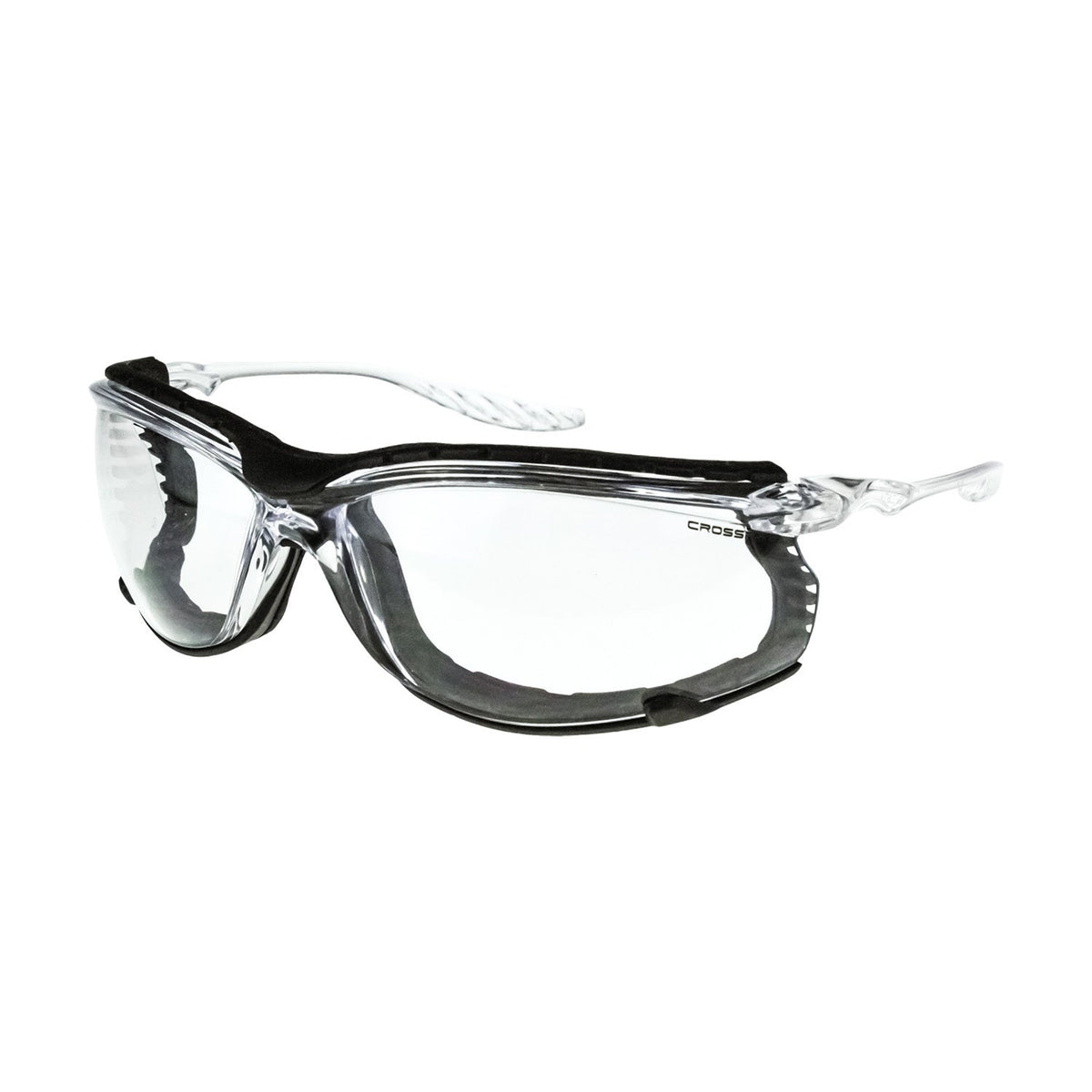 Crossfire 24Seven® Foam Lined Safety Eyewear - Crystal Clear Frame - Clear Anti-Fog Lens