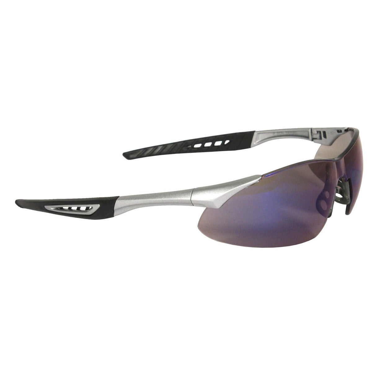 Radians Rock™ Safety Eyewear - Silver Frame - Blue Mirror Lens