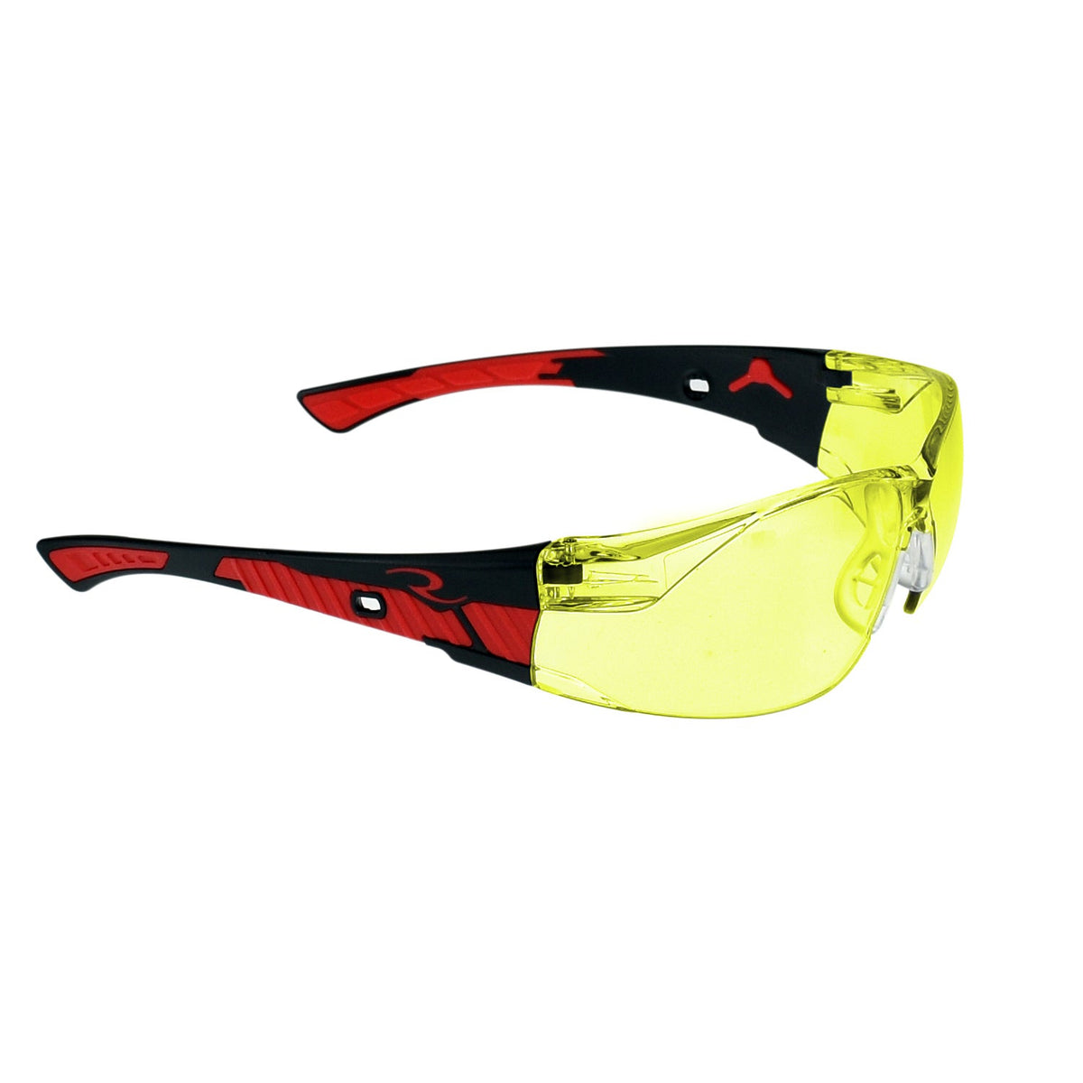 Radians Obliterator™ Safety Eyewear - Black/Red Frame - Amber Lens