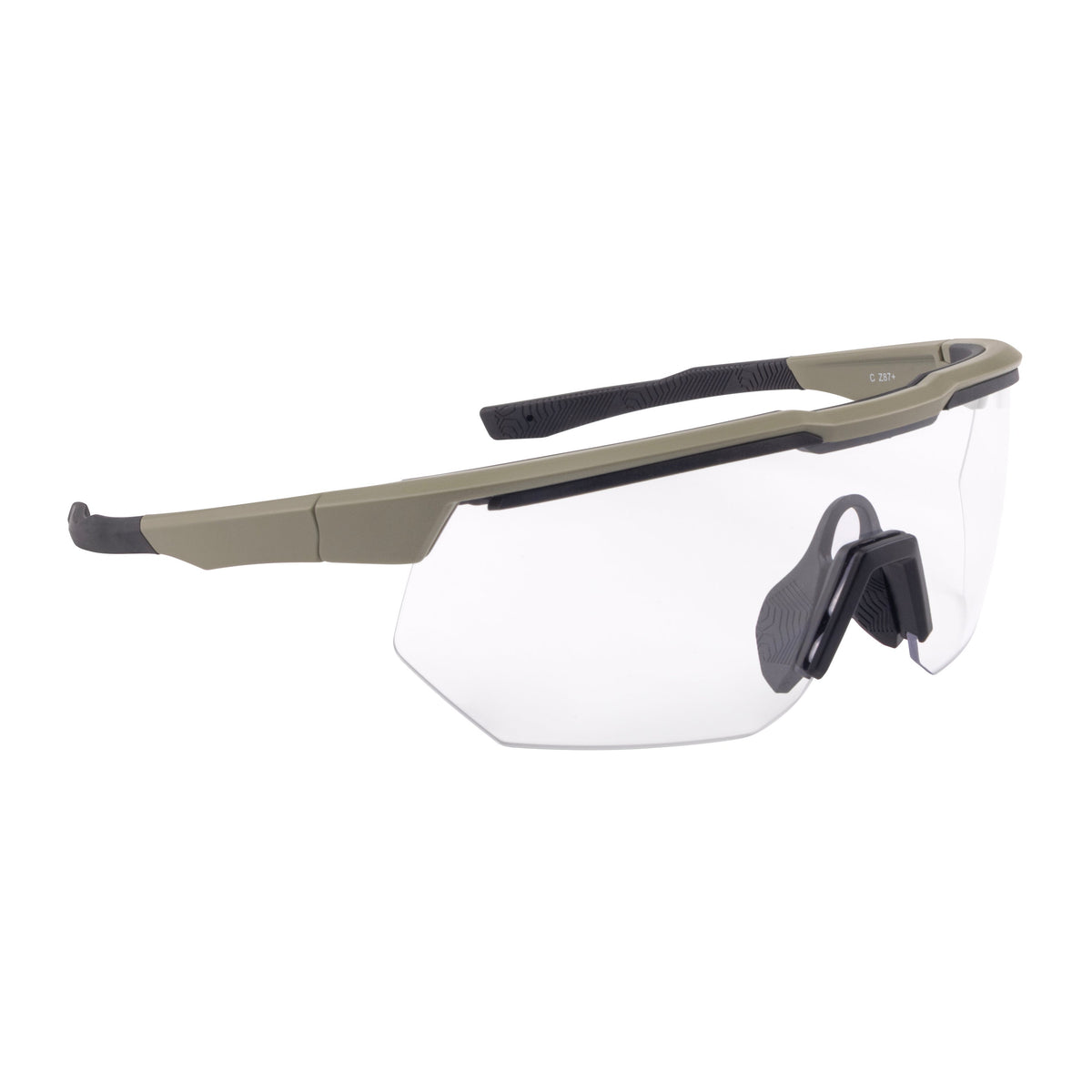 Crossfire SWAZE™ Safety Eyewear - Tan Frame - Clear AF Lens