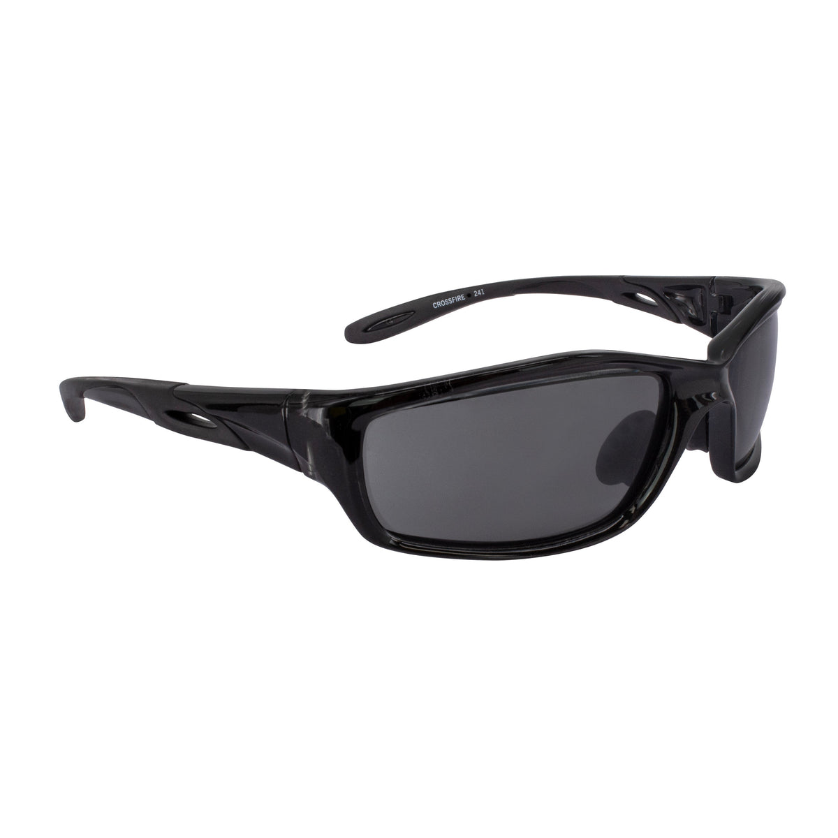 Crossfire Infinity Premium Safety Eyewear - Crystal Black Frame - Smoke Lens