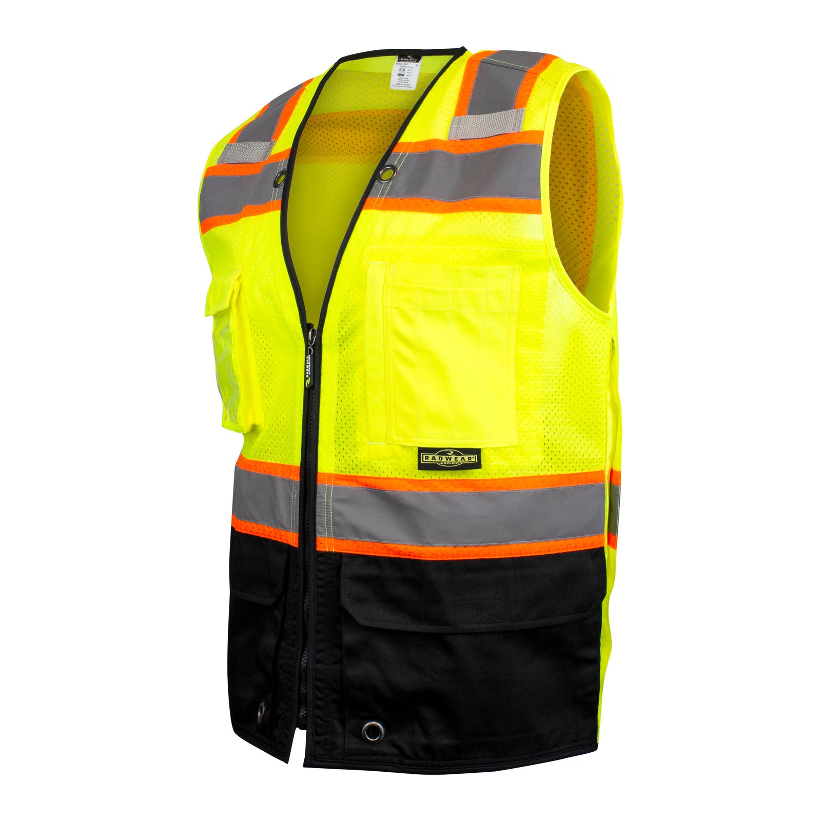 Radians SV51B Two Toned Type R Class 2 Color-Blocked Vest with Zipper