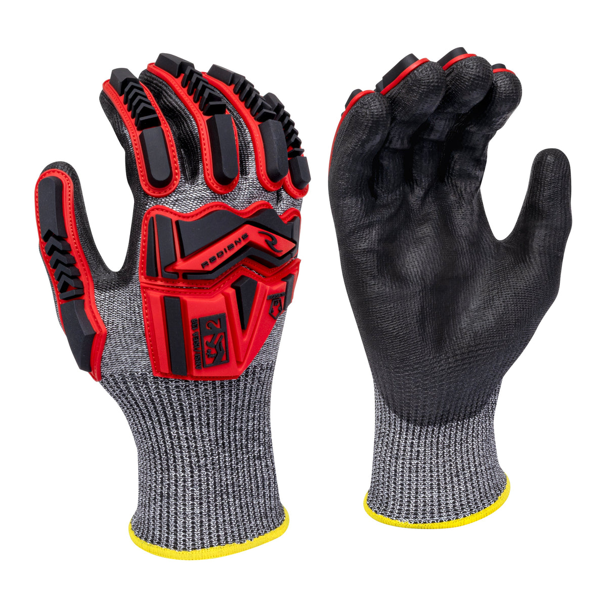 Radians RWG621 HPPE Shell with TPR and PU Coated Palm A7 Cut Protection Glove