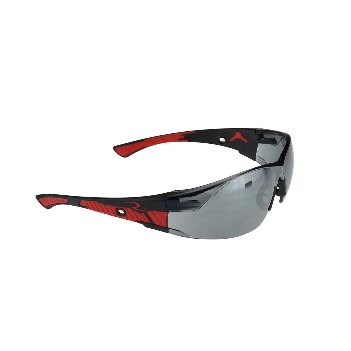 Radians Obliterator™ Safety Eyewear - Black/Red Frame - Silver Lens