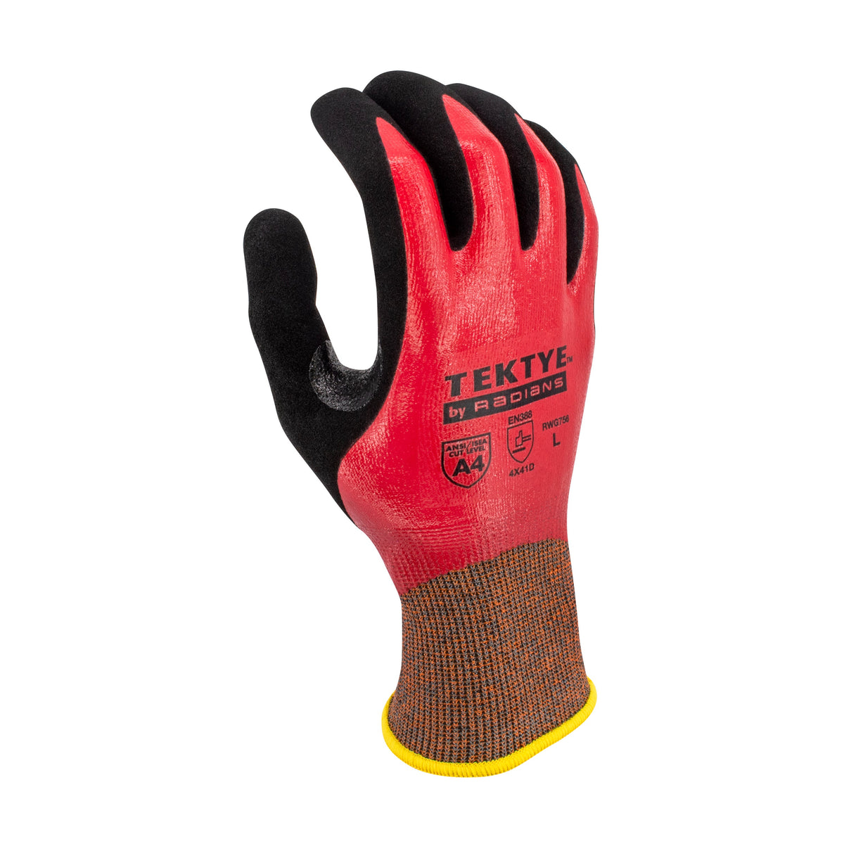 Radians RWG756 TEKTYE® Nitrile Reinforced Thumb A4 Cut Protection Glove
