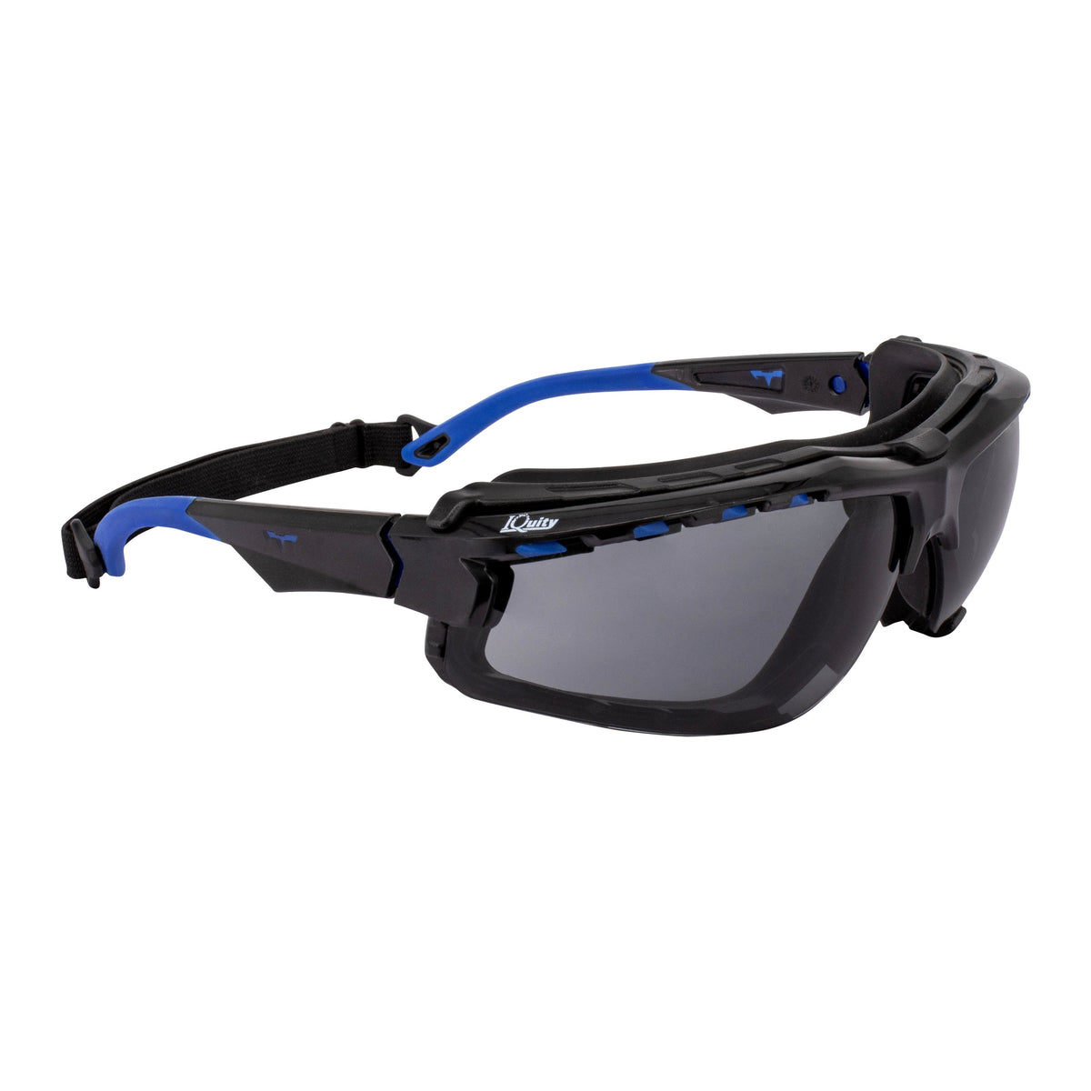 Radians Thraxus Elite™ - IQuity Safety Eyewear - Blue w/ Rubber Gasket - Smoke IQ Lens