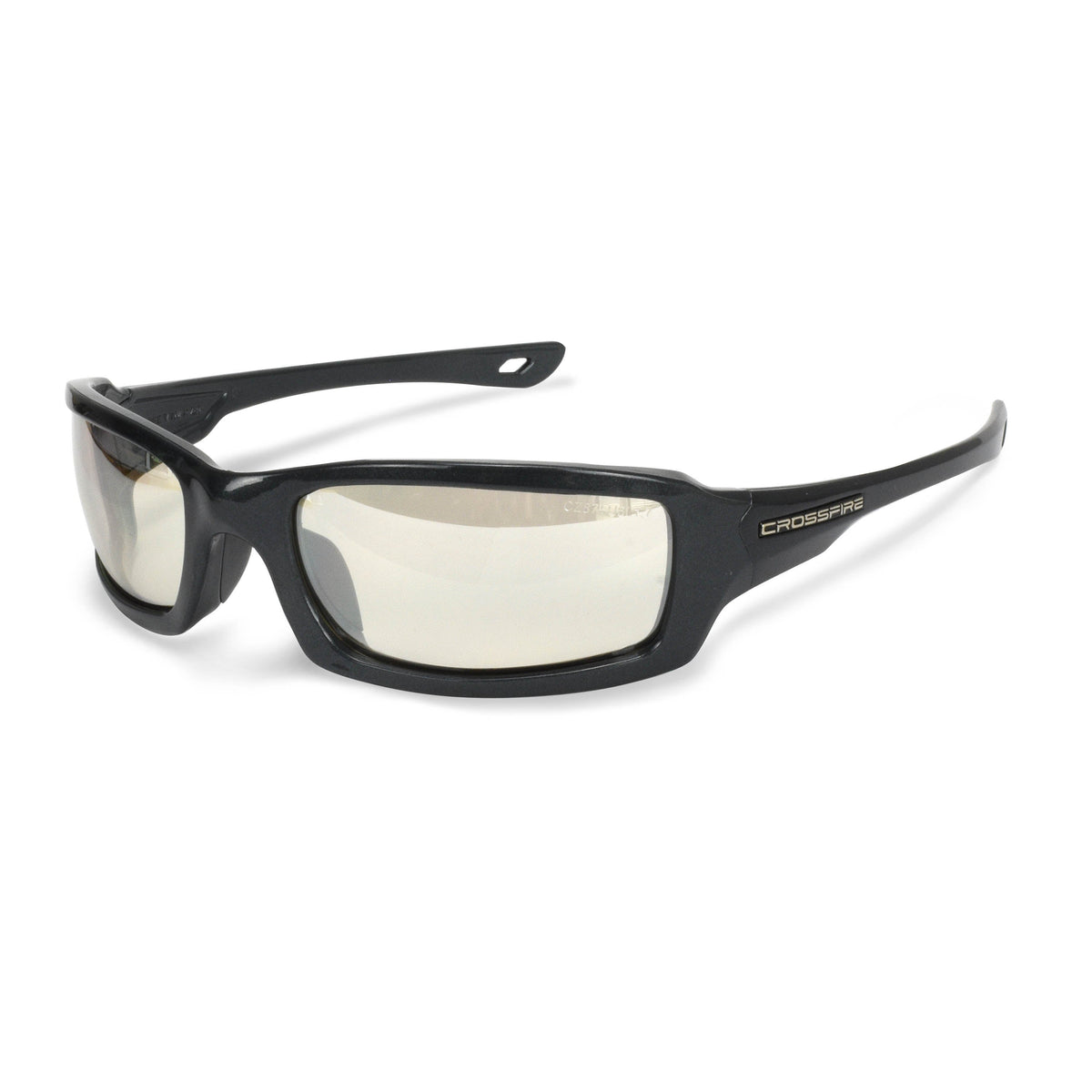 Crossfire M6A Premium Safety Eyewear - Pearl Gray Frame - Indoor/Outdoor Mirror Lens