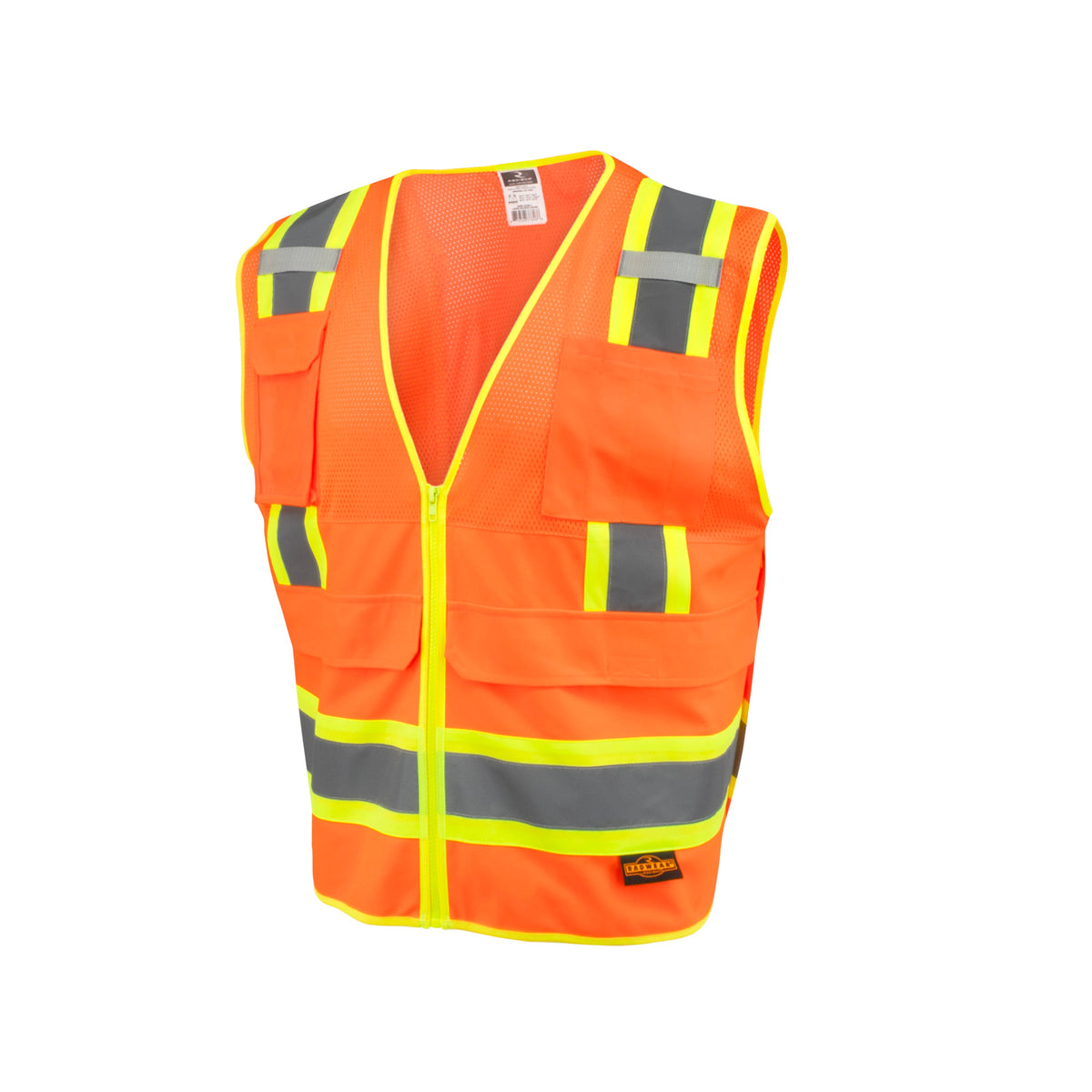 Radians SV69-2 Two Tone Surveyor Type R Class Mesh/Solid Safety Vest with Plan/Tablet Pocket