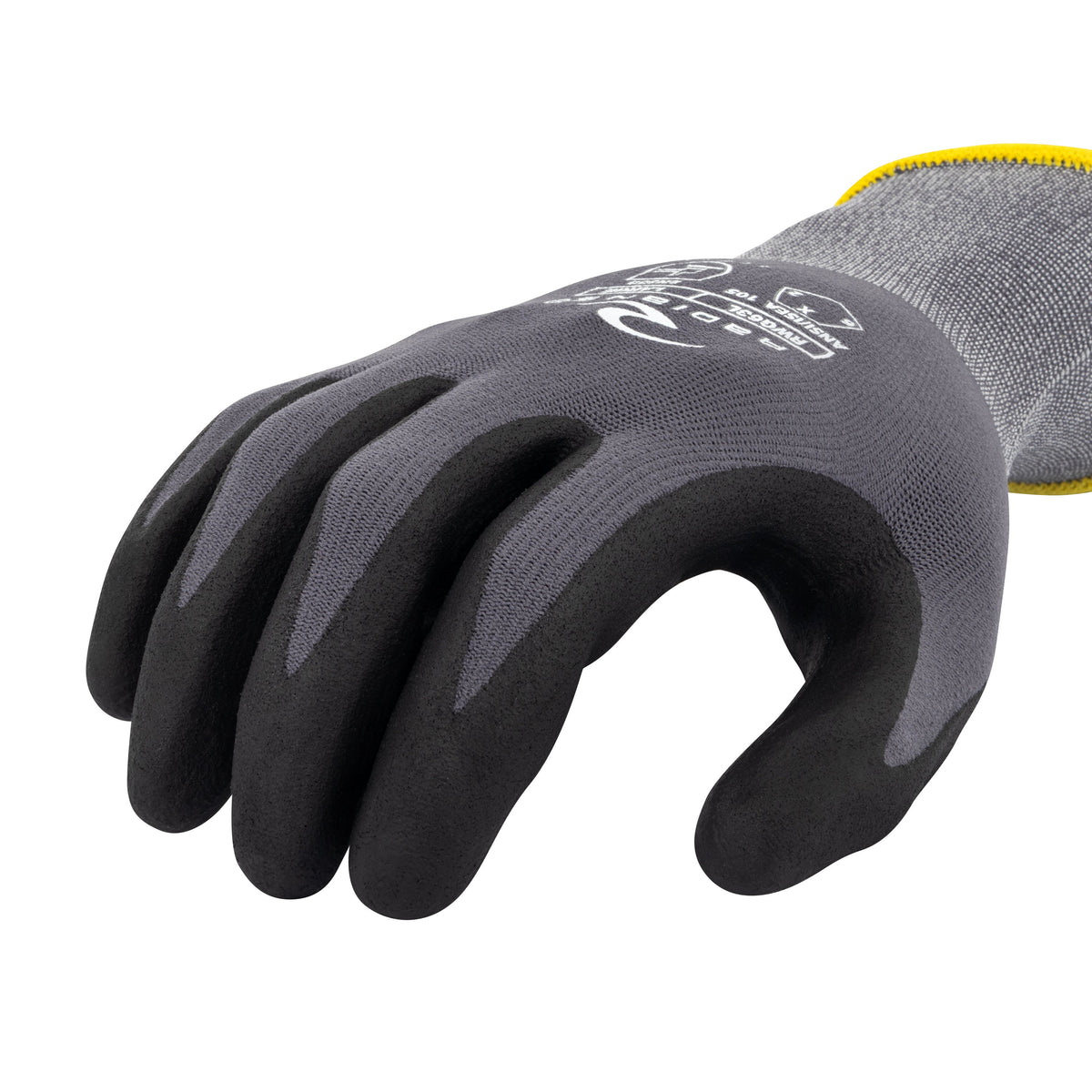 Radians RWG63 Touchscreen Nylon/Spandex Shell with Micro Foam Nitrile Coated Glove