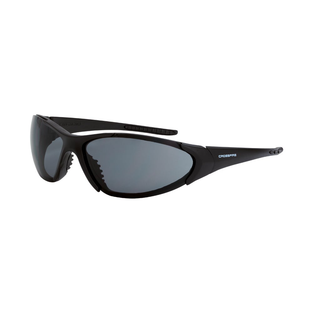 Crossfire Core Premium Safety Eyewear - Matte Black Frame - Smoke Lens