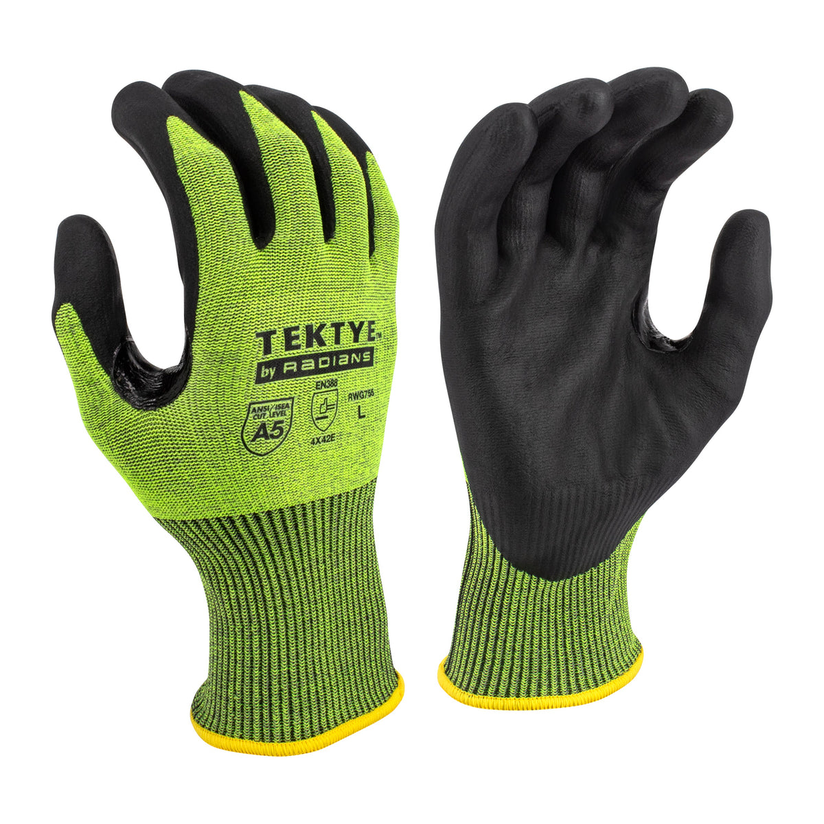 Radians RWG755 TEKTYE® Reinforced Thumb A5 Cut Protection Glove