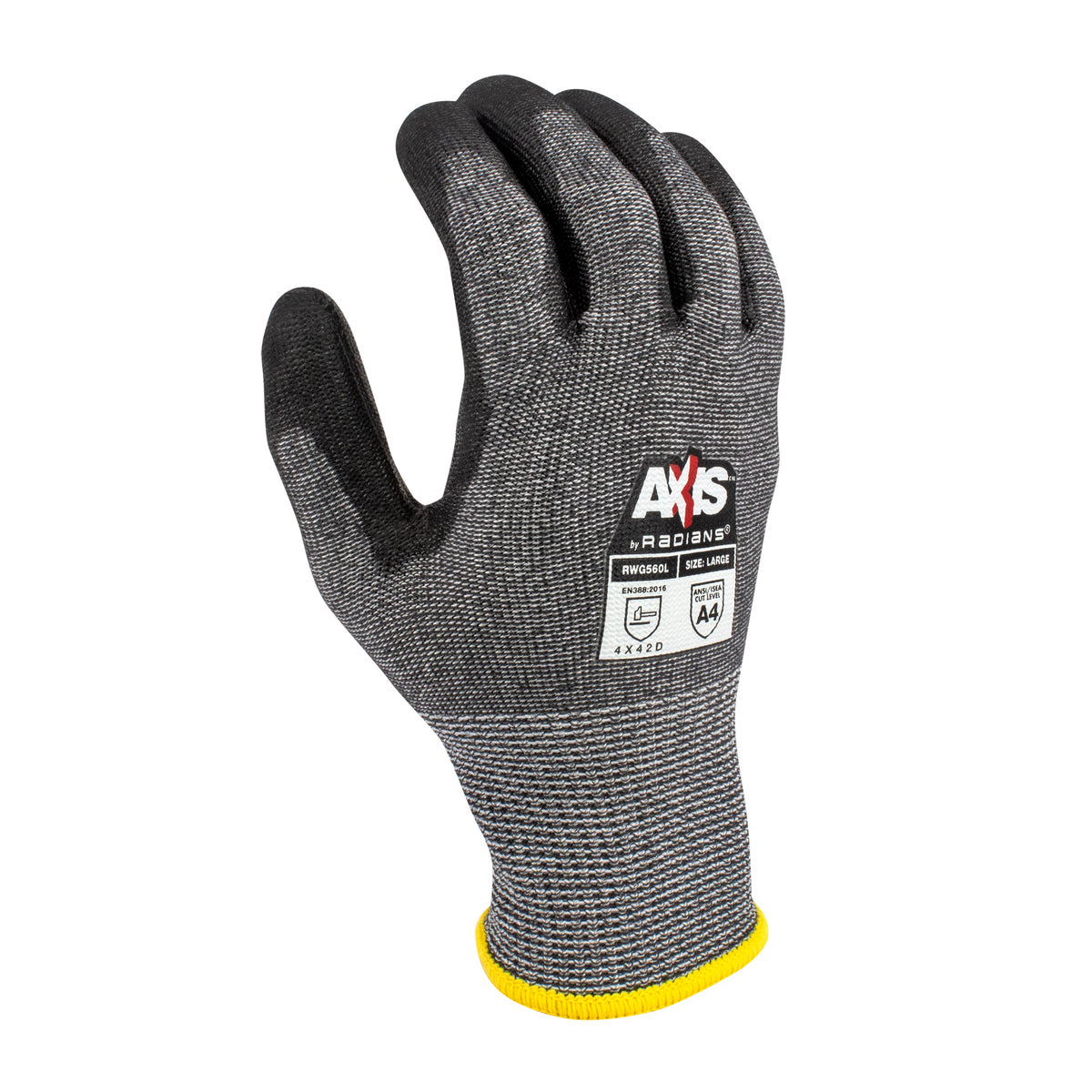 Radians RWG560 AXIS™ Cut Protection Level A4 PU Coated Glove