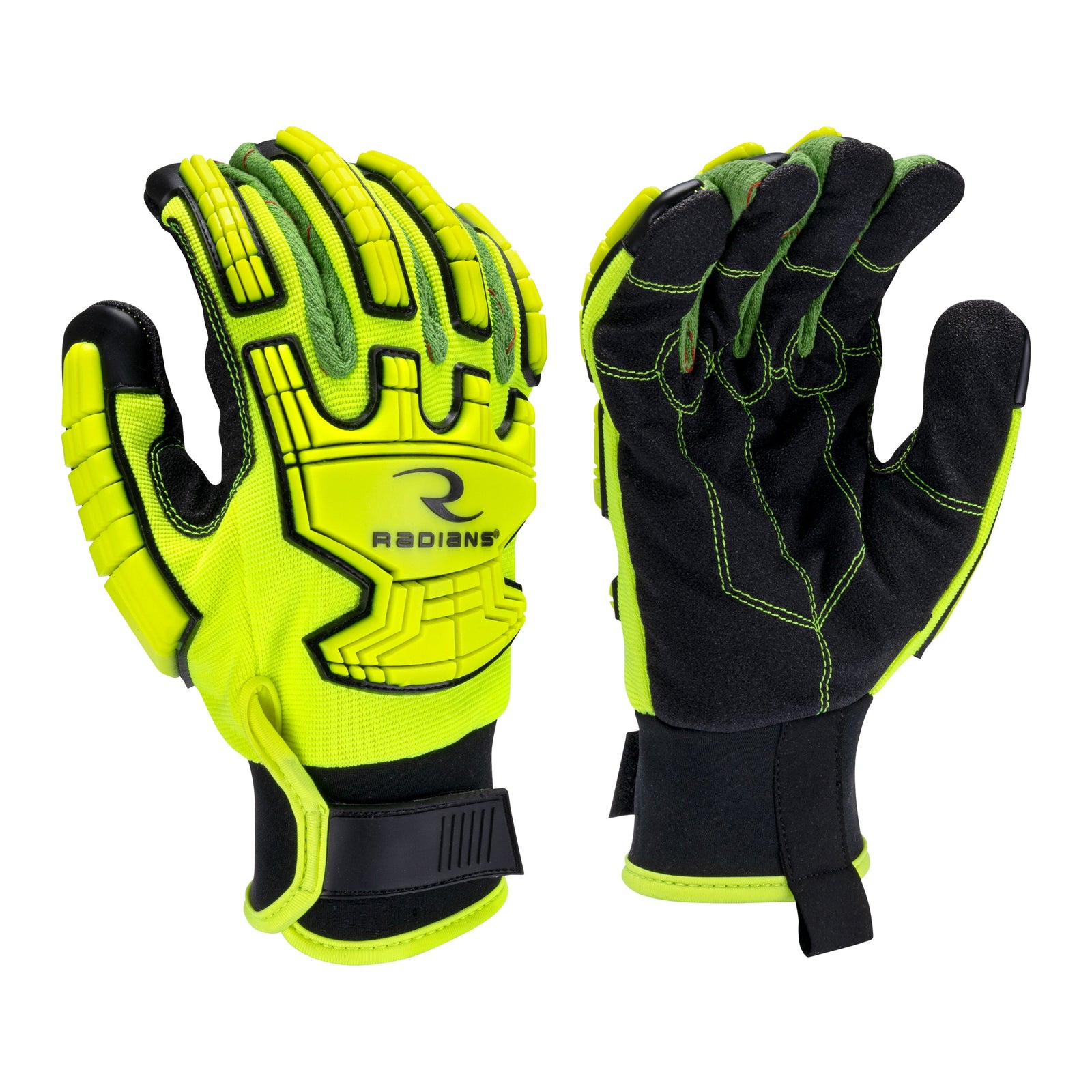 Radians RWG140 Hi-Vis Textured PVC Palm A2 Cut Glove with TPR