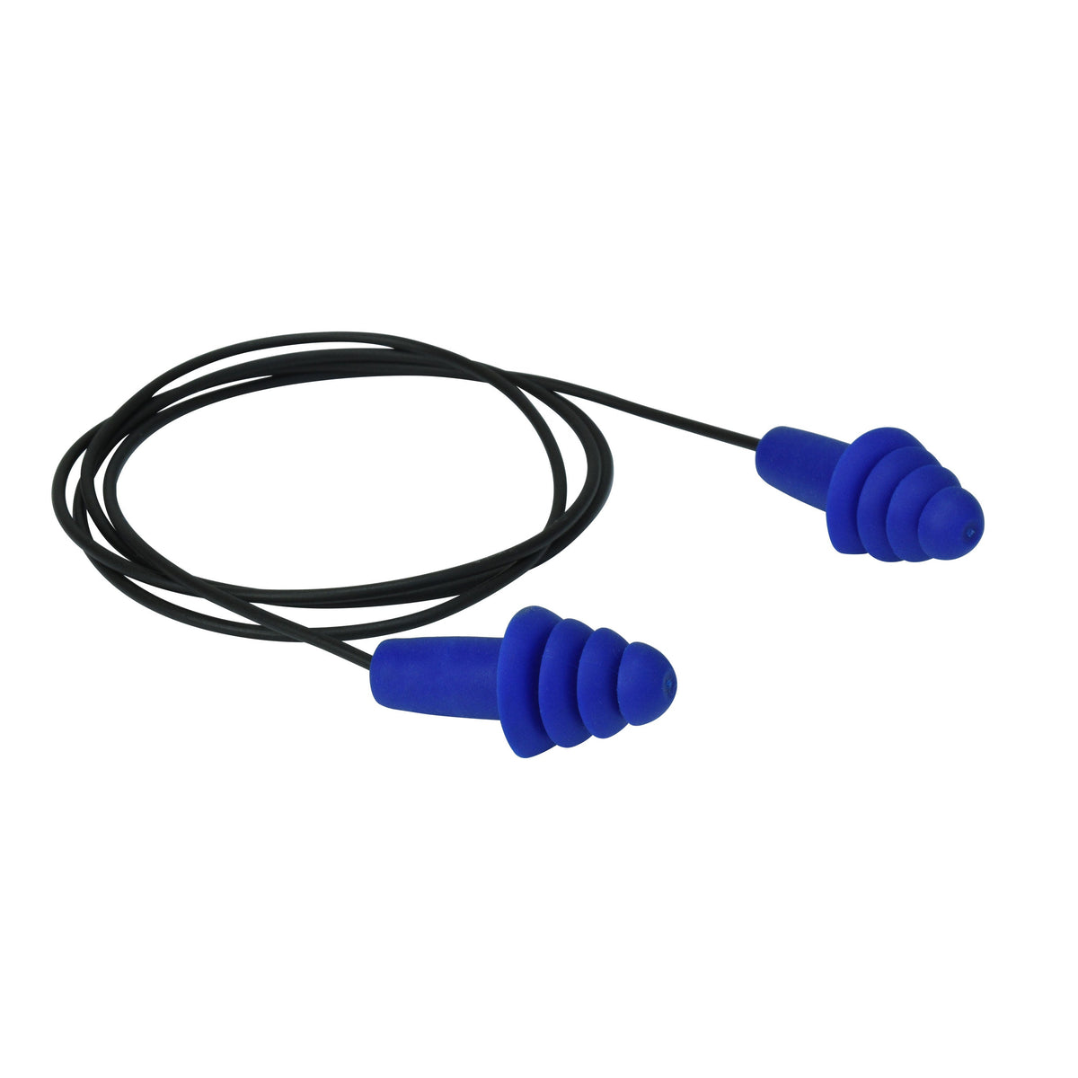 Radians Resistor II™ Metal Detectable Reusable Flanged Earplugs - Corded