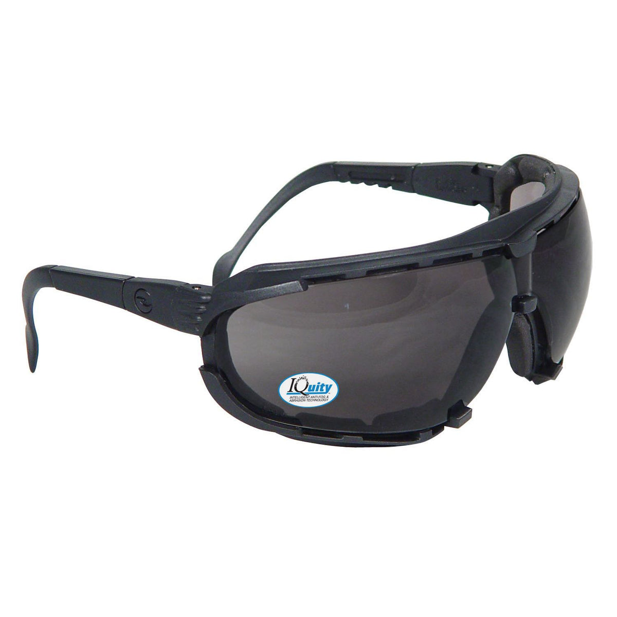 Radians Dagger™ IQ - IQuity Anti-Fog Foam Lined Safety Goggle - Black Frame - Smoke IQ Anti-Fog Lens