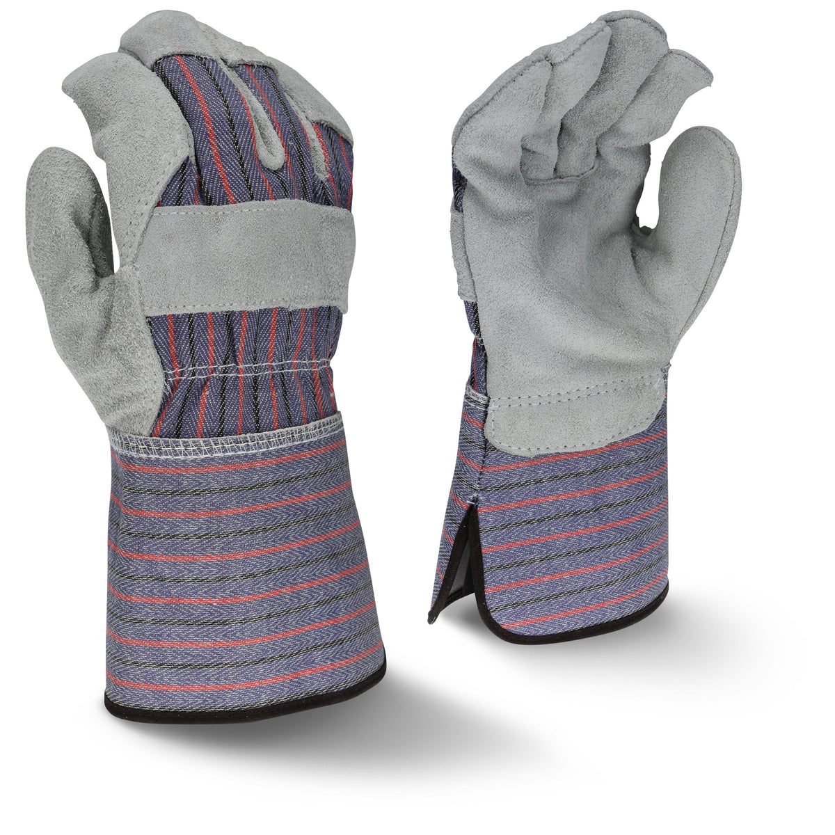 Radians RWG3200G Regular Shoulder Gray Split Cowhide Leather Glove with Gauntlet Cuff