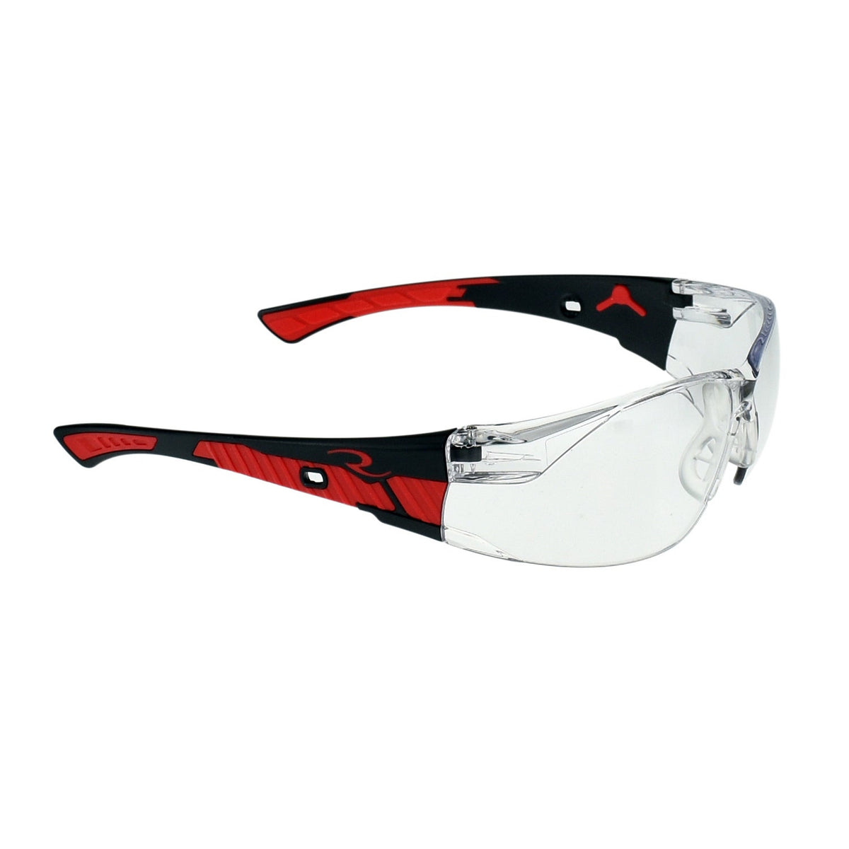 Radians Obliterator™ Safety Eyewear - Black/Red Frame - Clear Lens