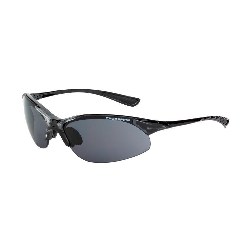 Crossfire XCBR Premium Safety Eyewear - Crystal Black Frame - Smoke Lens