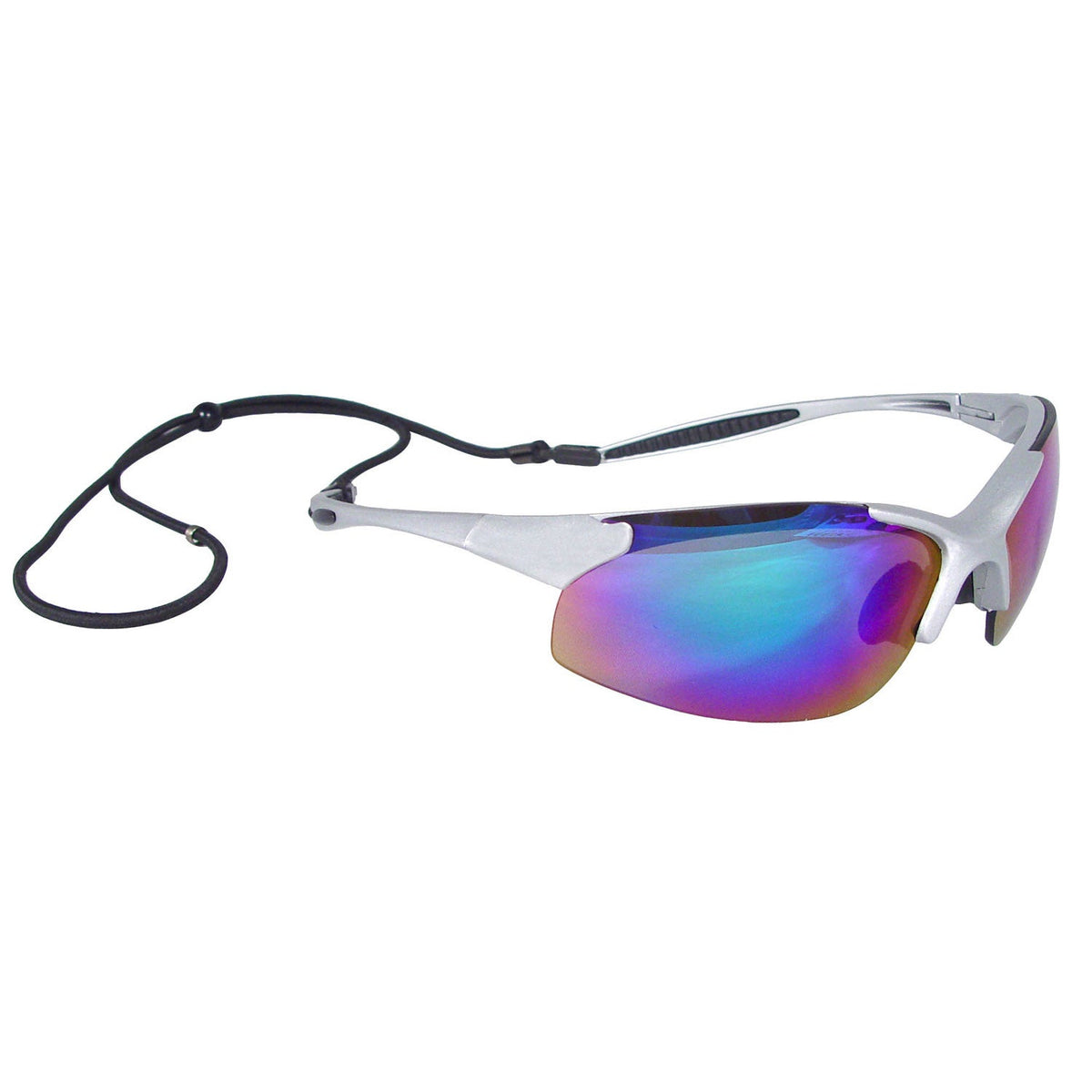 Radians Rad-Infinity™ Safety Eyewear - Silver Frame - Green Mirror Lens
