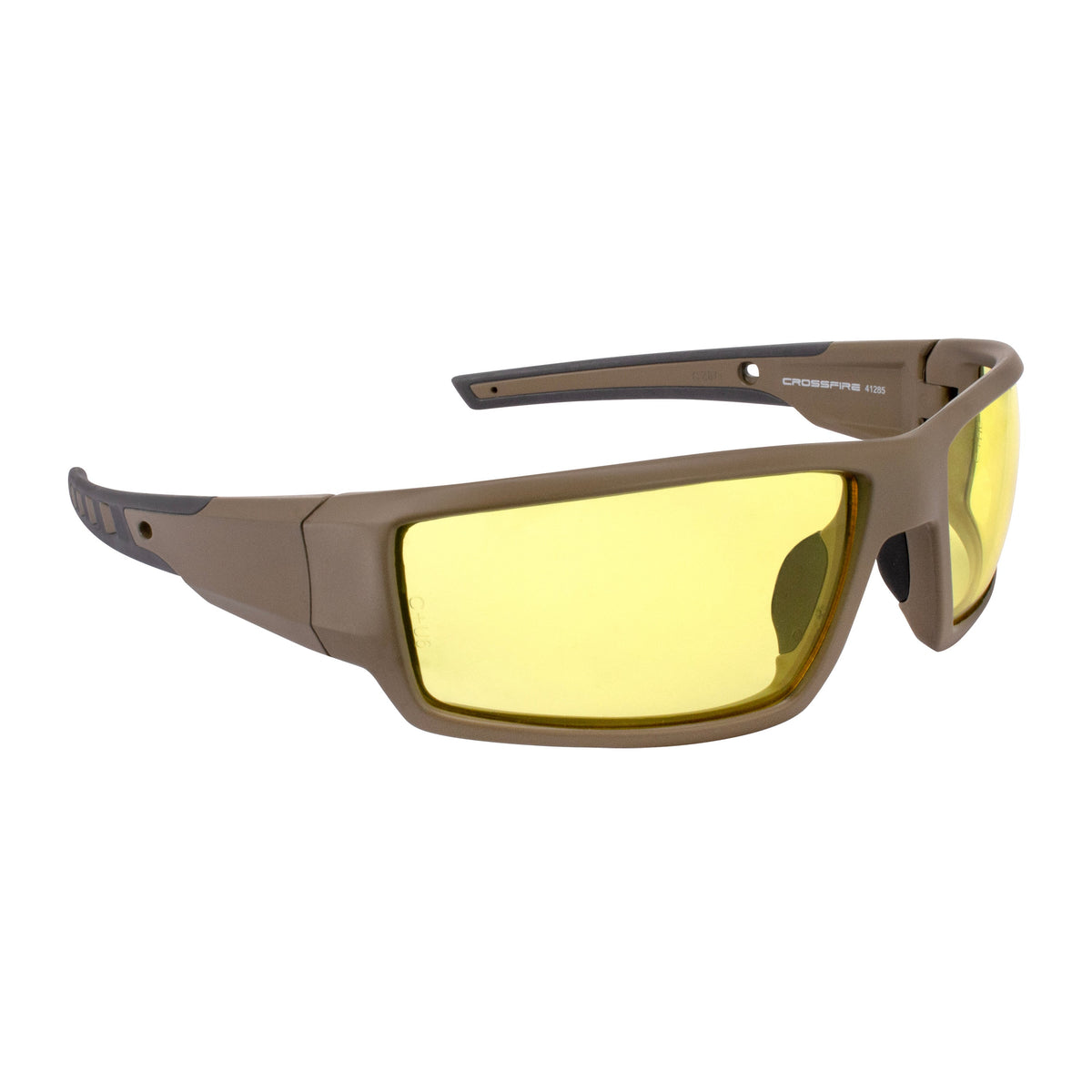Crossfire Cumulus Premium Safety Eyewear - Tan SDE Frame - HD Yellow Lens