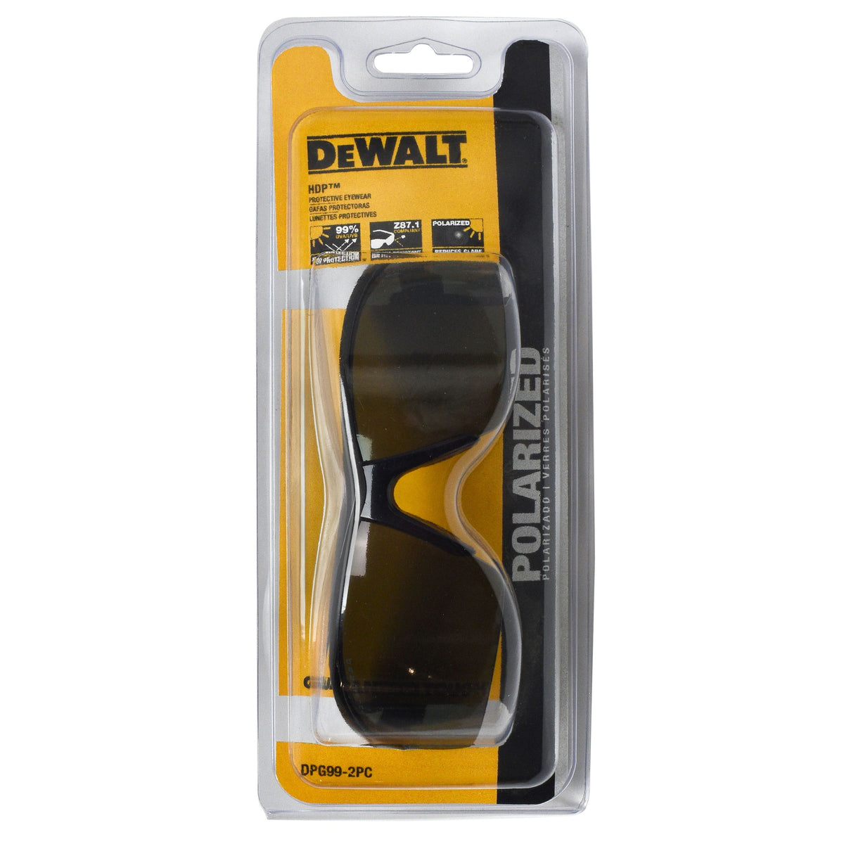 DEWALT DPG99 HDP™ Protective Eyewear - Black Frame - Polarized Smoke Lens