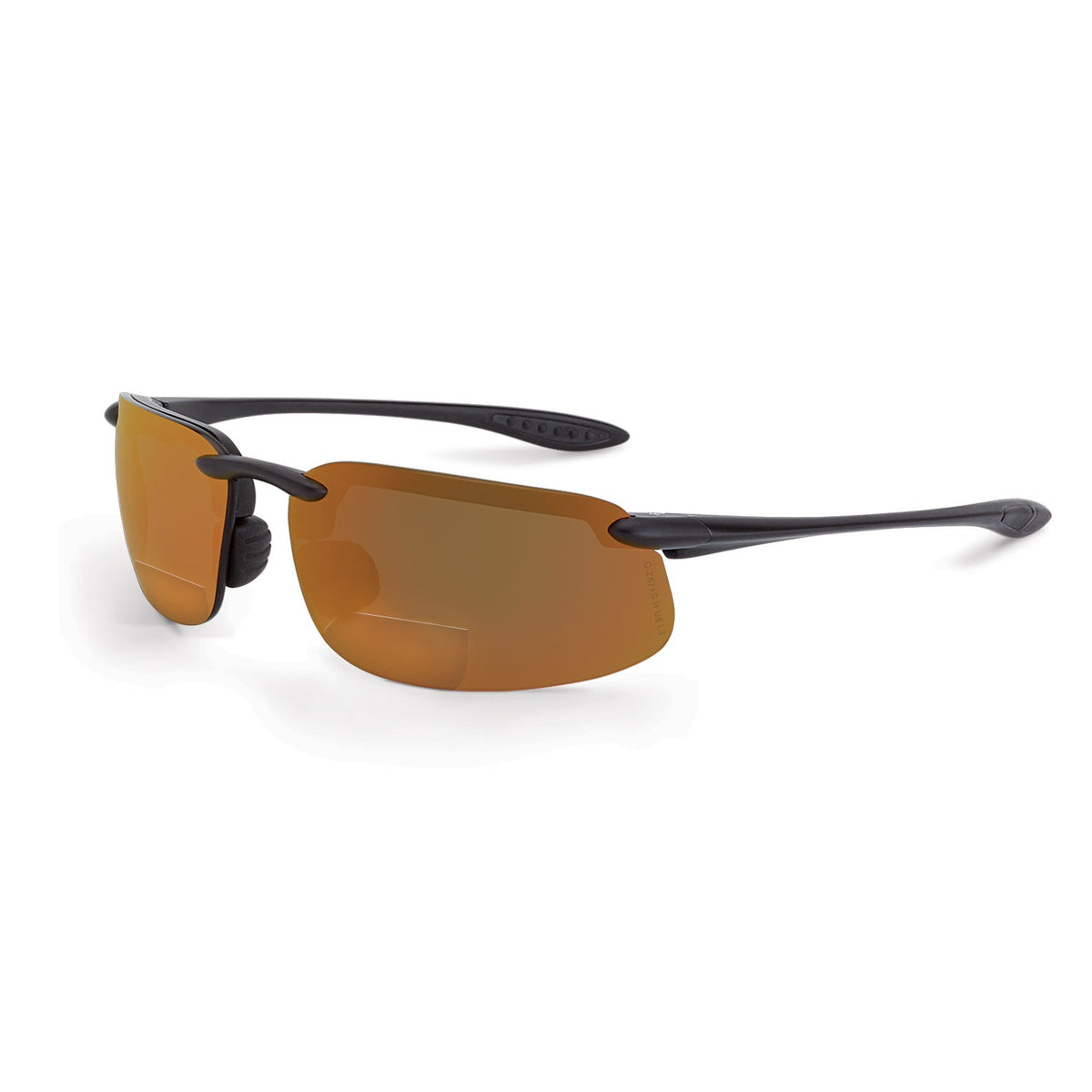 Crossfire ES4 Magnifier Safety Eyewear - Matte Black Frame - Bronze Lens - 2.5 Diopter