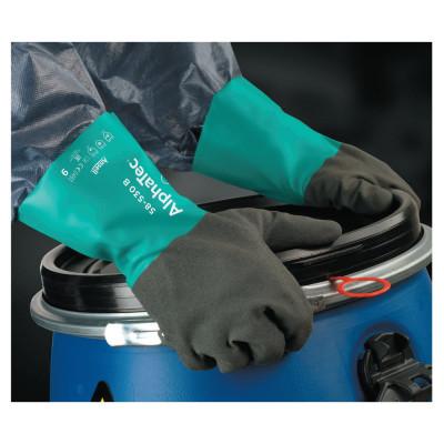 AlphaTec Gloves, 9, Black/Teal, 12 in