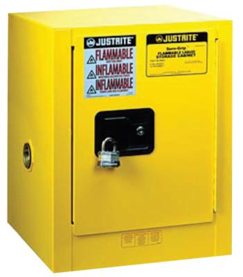 Yellow Countertop &amp; Compact Cabinets, Manual-Closing Cabinet, 4 Gallon