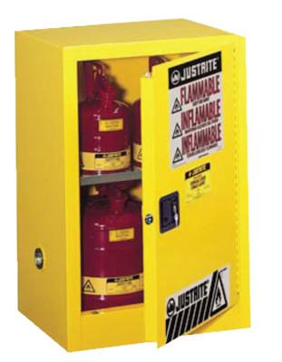 Yellow Countertop &amp; Compact Cabinets, Manual-Closing Cabinet, 12 Gallon