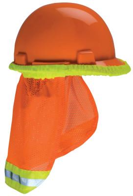 SunShade Hard Hat Accessories, Orange with Reflective Stripe, For MSA Caps&amp;Hats