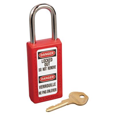 No. 410 &amp; 411 Lightweight Xenoy Safety Lockout Padlocks, Red, Keyed Diff.