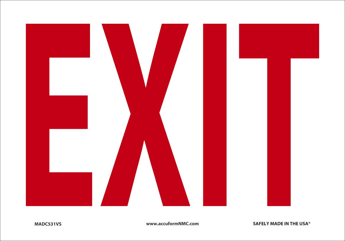 Sign EXIT 7X10 VN