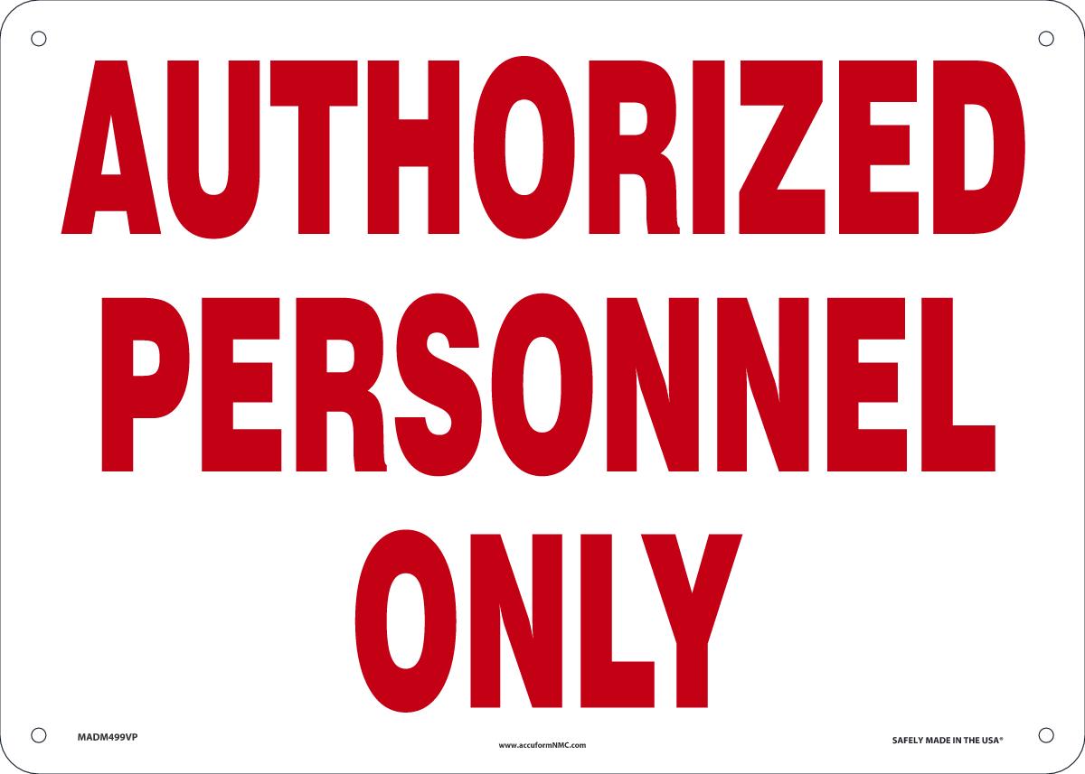 Sign Auth PER ONLY 10X14 PL