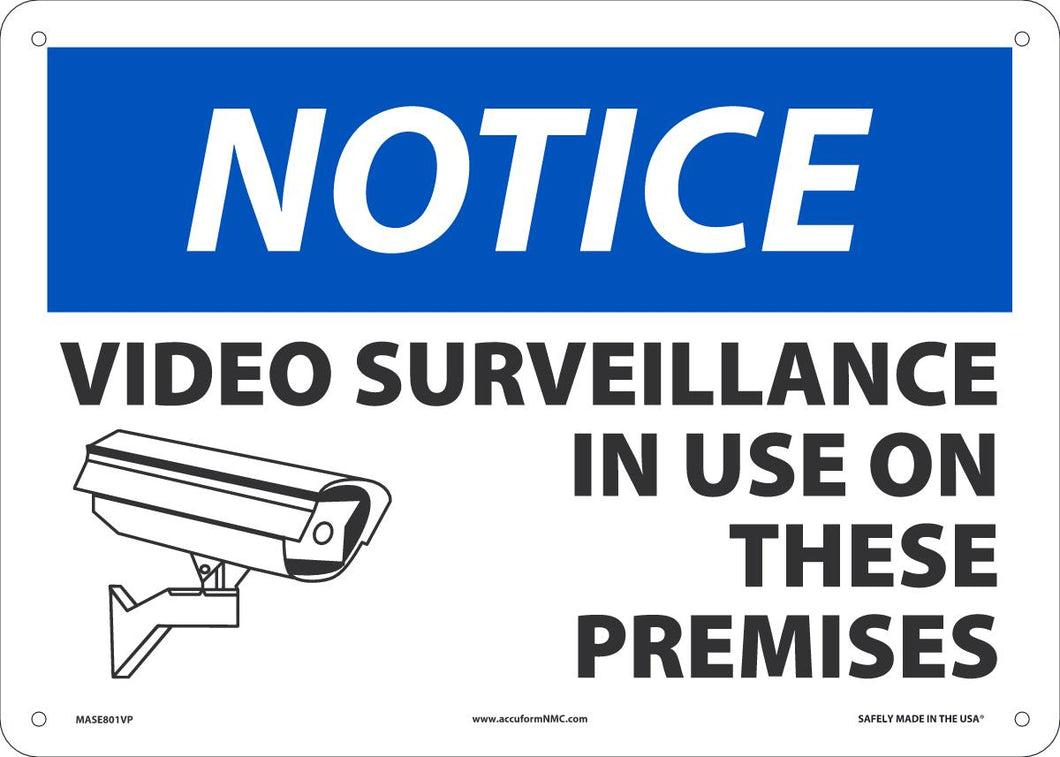 NTC VIDEO SURV IN USE PRM 10X14 PL