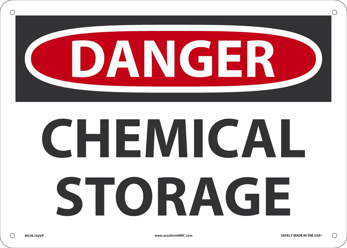 Sign DGR CHEM STO 10X14 PL