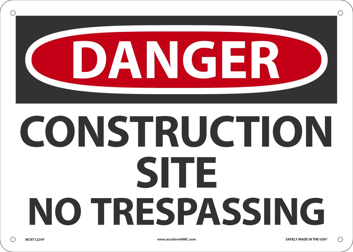 DGR Const SITE NO TRESP 10X14 PL