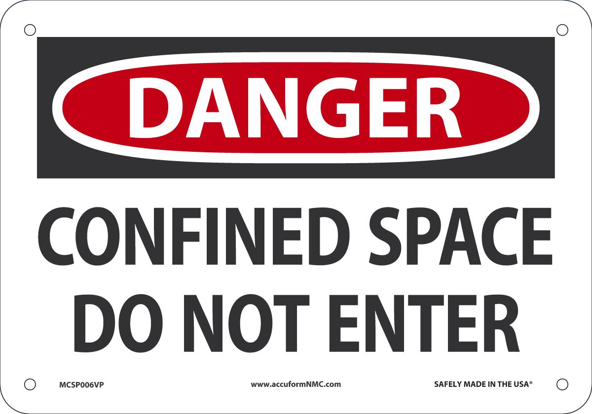 Sign DGR CON SP D/N ENT 7X10 PL