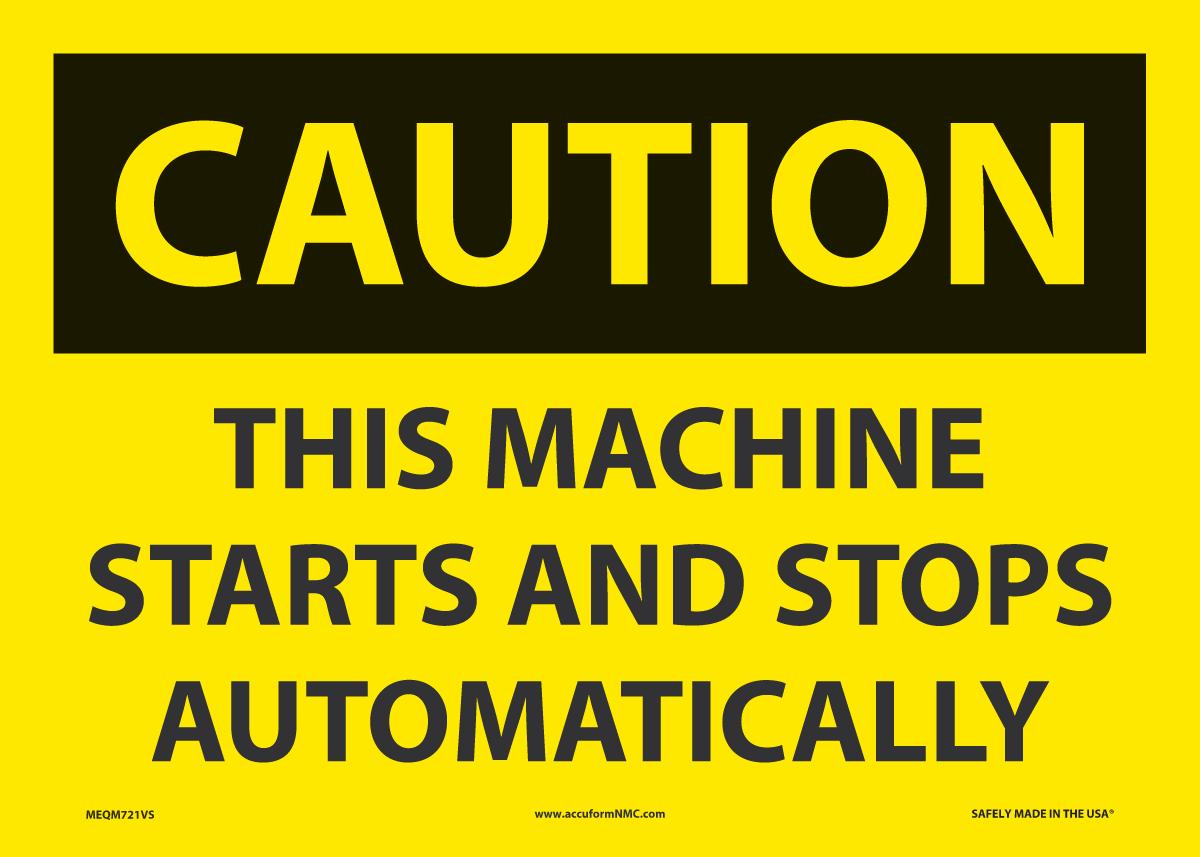 MACHINE START &amp; STOP AUTO 10X14