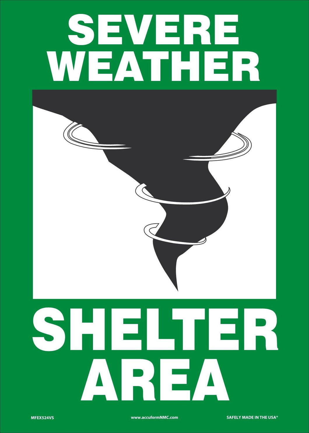 Sign SEV WEA SHELT AREA 14X10 VN