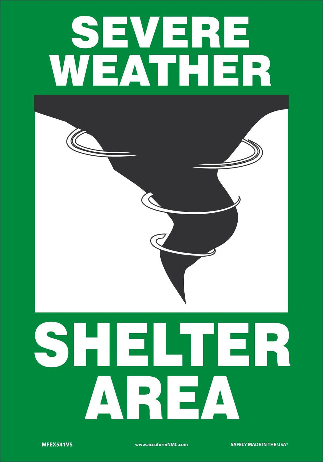 Sign SEV WEA SHELT AREA 10x7 VN