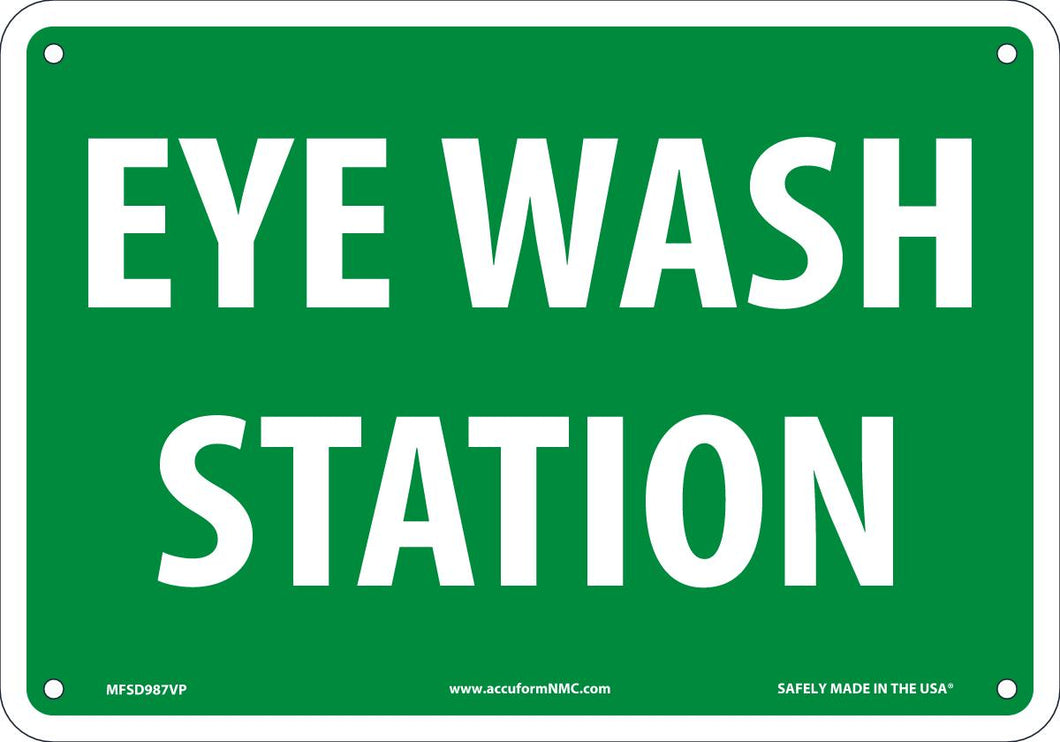 Sign EYE WASH STATION 7X10 PL